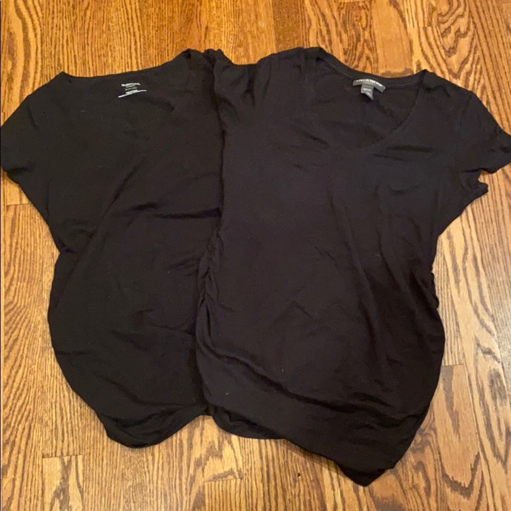Black maternity tees